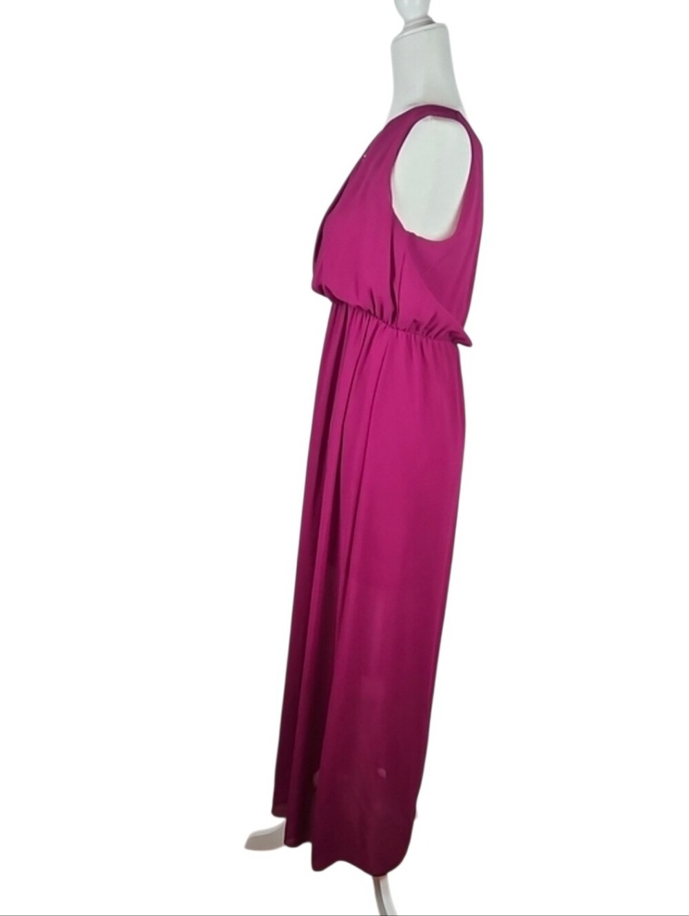 Y2K Grommet Maxi Dress Berry Purple Burgundy Casual Retro Party Summer Women's M - Picture 3 of 8